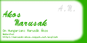akos marusak business card